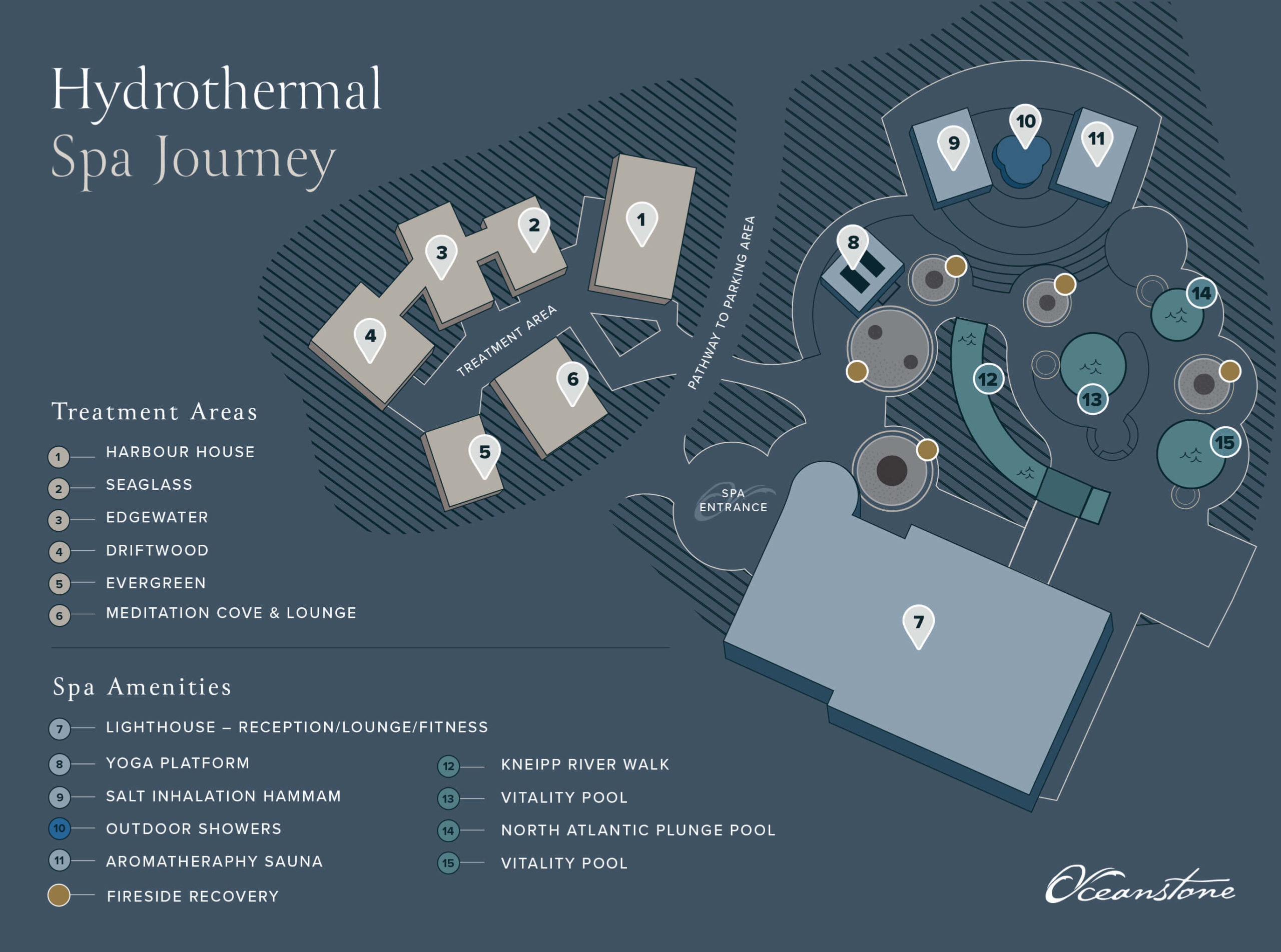 Oceanstone Hydrothermal Spa Journey Map